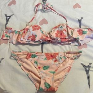 Brand new off the shoulder floral bikini